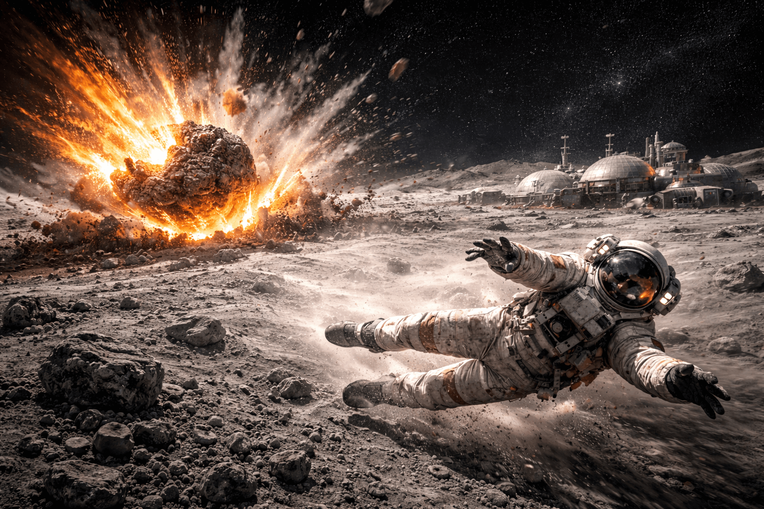 Impact near Moon Base Juno